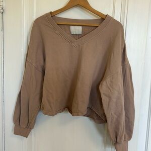 Citizens of Humanity v neck cropped pullover